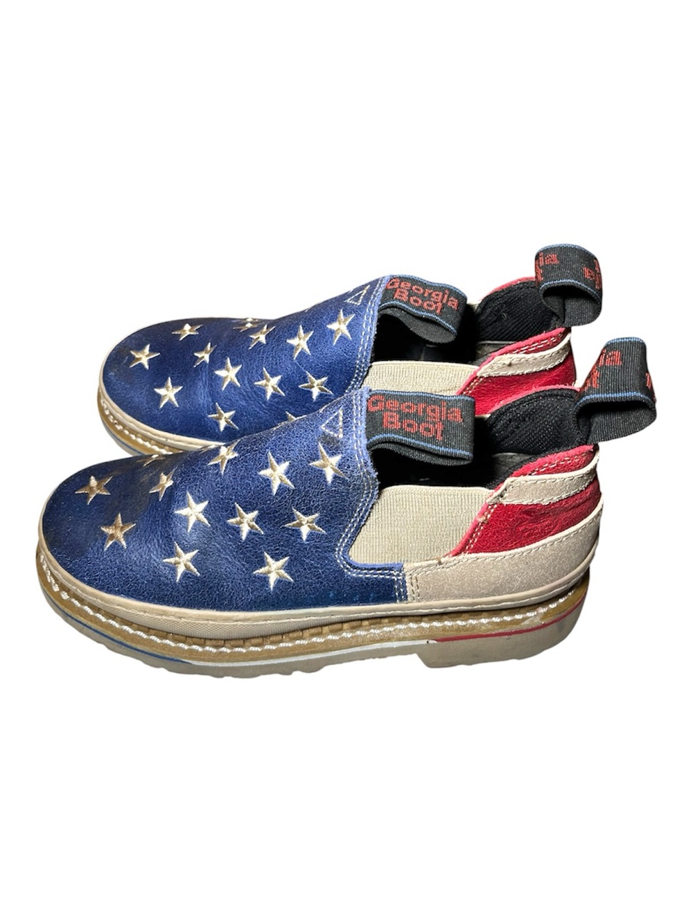 Georgia Boot Americana Red White & Navy Slip-On Shoes 🇺🇸